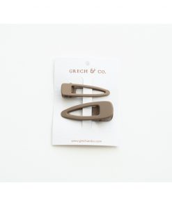 Grech & Co. - Haarspangen Matte 2er Set, "Stone"