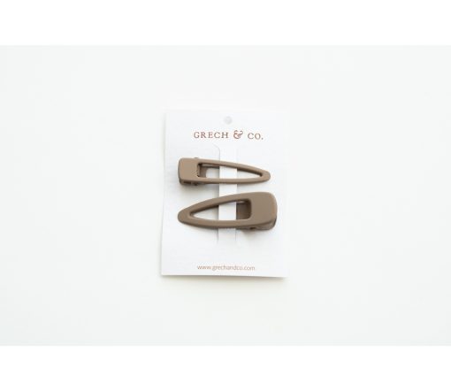 Grech & Co. - Haarspangen Matte 2er Set, "Stone"