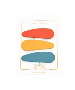 Grech & Co. - Haarspangen "Snap Clip", Crimson, Tuscany, Desert Teal, recycelt