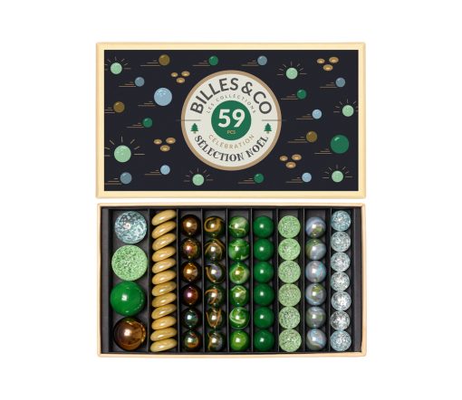 Billes & Co. - Holiday Edition glow in the dark, 52 Glasmurmeln