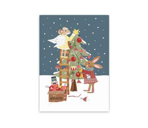 Nellie&Finn - Postkarte "WEIHNACHTSVORBEREITUNGEN"