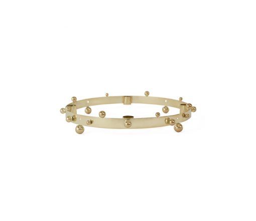 OYOY - Adventskerzenhalter Pearl, Ø 26 x H 5,7 cm, Messing