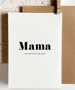 Unique Love - Klappkarte "Mama, ich danke dir"