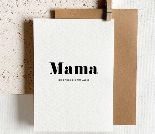 Unique Love - Klappkarte "Mama, ich danke dir"