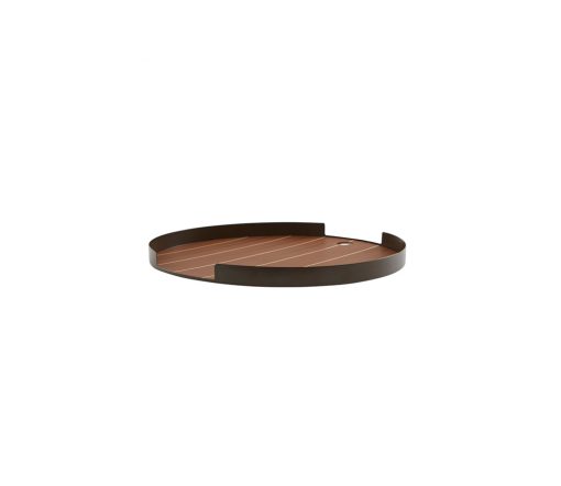 OYOY - Oka Tablett Ø 32,4 x H 2,3 cm, Schoko – Bild 2