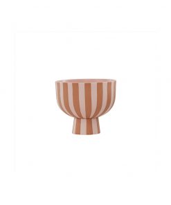 OYOY - Toppu Bowl, Ø 15 x H 13, gestreift caramel