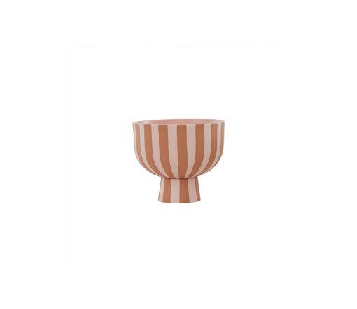 OYOY - Toppu Bowl, Ø 15 x H 13, gestreift caramel