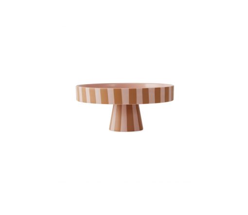 OYOY - Toppu Tray, Etagere Ø 20 x H 9, gestreift caramel