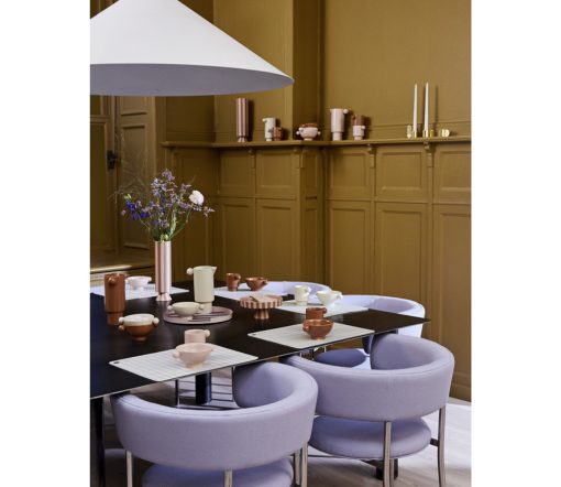 OYOY - Toppu Tray, Etagere Ø 20 x H 9, gestreift caramel – Bild 3