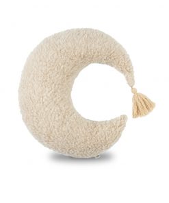 Alwero - Kuschelkissen Mond, beige, Biowolle
