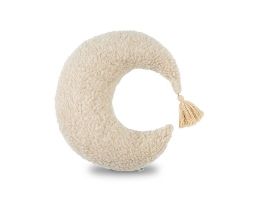 Alwero - Kuschelkissen Mond, beige, Biowolle
