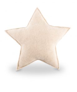 Alwero - Kuschelkissen Stern, beige, Biowolle
