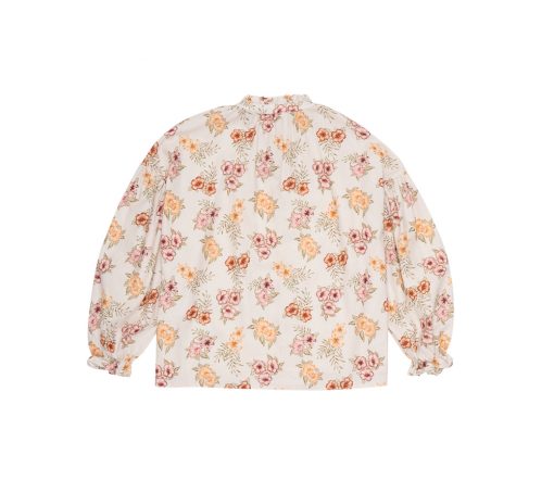 The New Society - Bluse "PALERMO", Blumenprint, Leinen/Biobaumwolle – Bild 2