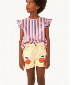 TinyCottons - Jeans Shorts "APPLE", pastel yellow, Biobaumwolle