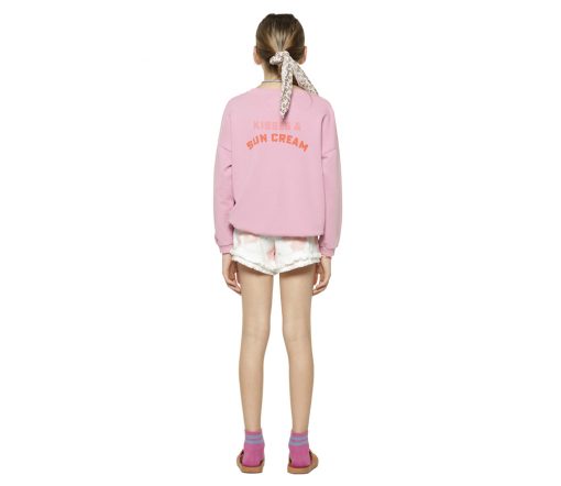 PiuPiuChick - Denim Shorts, Batik weiß/rosa – Bild 6
