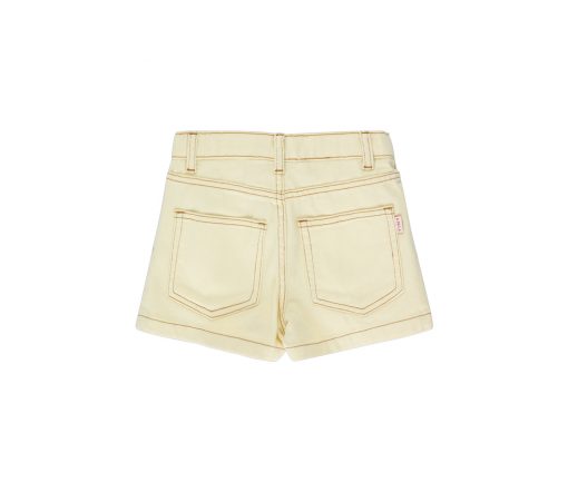 TinyCottons - Jeans Shorts "APPLE", pastel yellow, Biobaumwolle – Bild 3