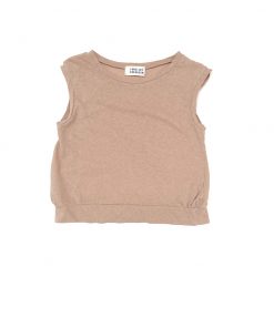 LongLiveTheQueen - T-Shirt ärmellos, Beige, Biobaumwolle