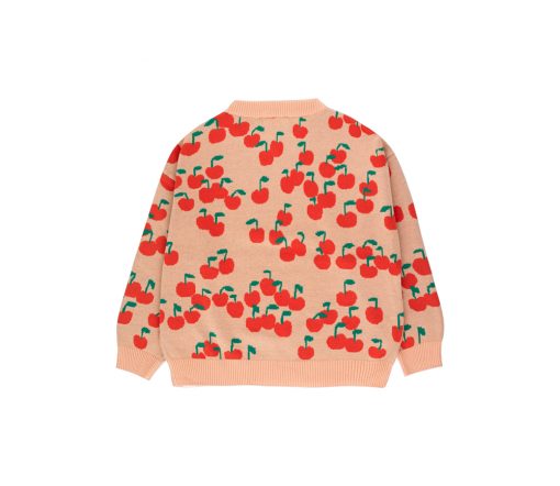 TinyCottons - Pullover "CHERRIES", papaya, Biobaumwolle – Bild 3