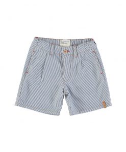 PiuPiuChick - Jeans Shorts gestreift, Blue/white