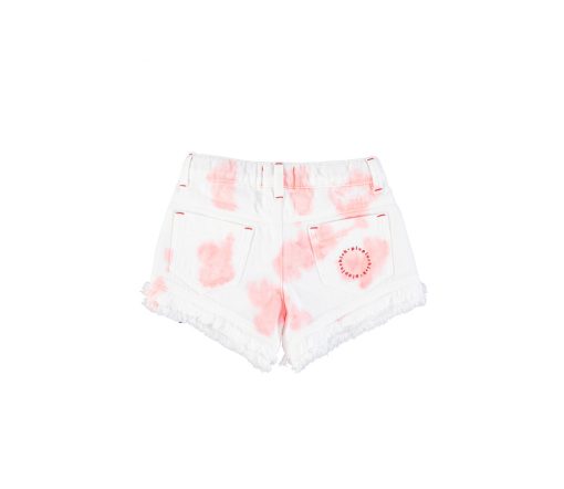 PiuPiuChick - Denim Shorts, Batik weiß/rosa – Bild 2