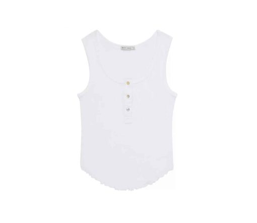The New Society - Tank Top "ROSANNA", white, Biobaumwolle