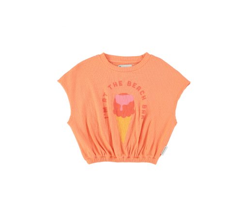PiuPiuChick - T-Shirt, coral, Biobaumwolle