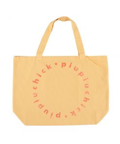 PiuPiuChick - Tragetasche, groß, "XL LOGO", Canvas, yellow