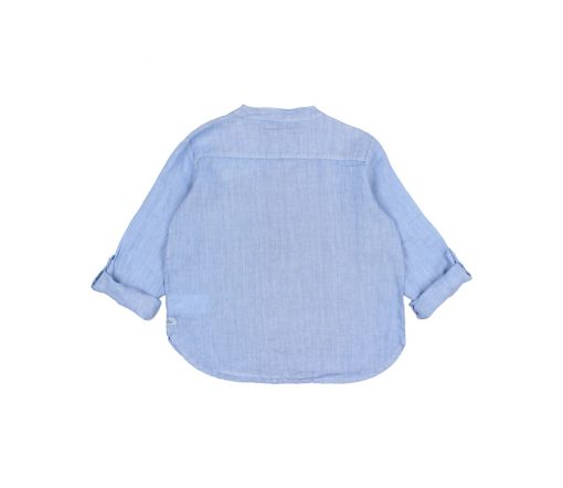 Búho Barcelona - Hemd "KURTA", Bluette, Leinen – Bild 3