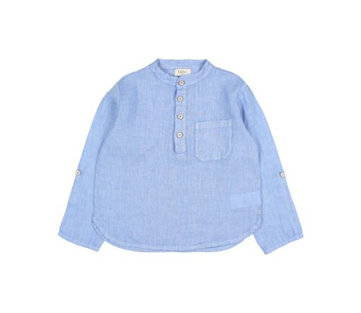 Búho Barcelona - Hemd "KURTA", Bluette, Leinen