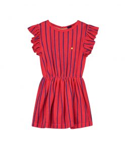 BONMOT ORGANIC - Terry Kleid "STRIPES BICOLOR", Red, Biobaumwolle (2-3J.)