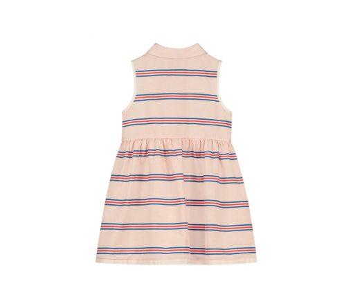 BONMOT ORGANIC - Kleid "ALLOVER STRIPES", Dusty Rose, Biobaumwolle (2-3J.) – Bild 3