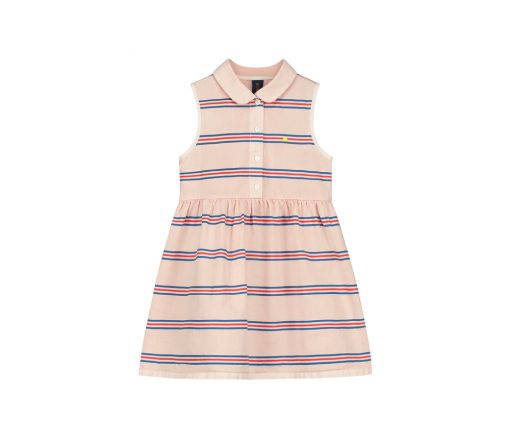 BONMOT ORGANIC - Kleid "ALLOVER STRIPES", Dusty Rose, Biobaumwolle (2-3J.) – Bild 2