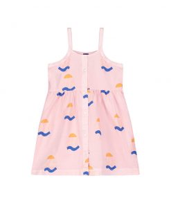 BONMOT ORGANIC - Kleid "ALLOVER SEA", Dusty Pink, Biobaumwolle