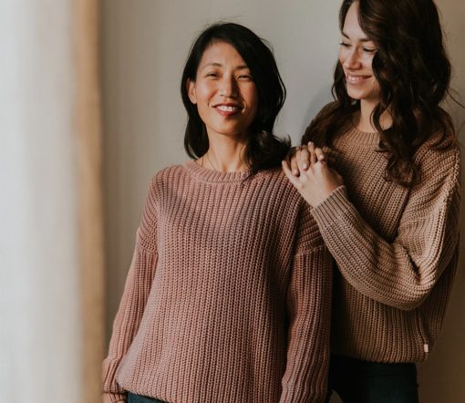 YUKI - Chunky Knit Women, BLUSH, Bio Baumwolle – Bild 3