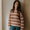 YUKI - Chunky Knit Women, STRIPES DUST, Bio Baumwolle