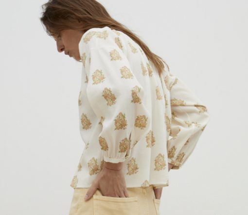 The New Society - Bluse "LORETTA", Blumenprint, Biobaumwolle/Ecovero-Viscose – Bild 4