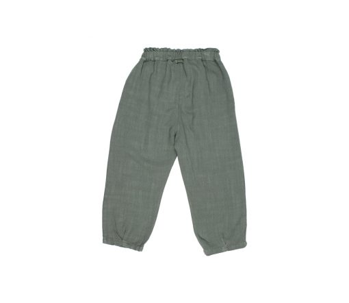 Búho Barcelona - Hose "FLUID", Khaki, Leinen – Bild 3