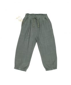 Búho Barcelona - Hose "FLUID", Khaki, Leinen