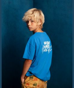 BONMOT ORGANIC - T-Shirt "UNDER WATER LIFE", Fresh Blue, Biobaumwolle