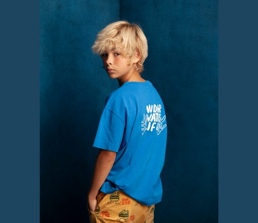 BONMOT ORGANIC - T-Shirt "UNDER WATER LIFE", Fresh Blue, Biobaumwolle