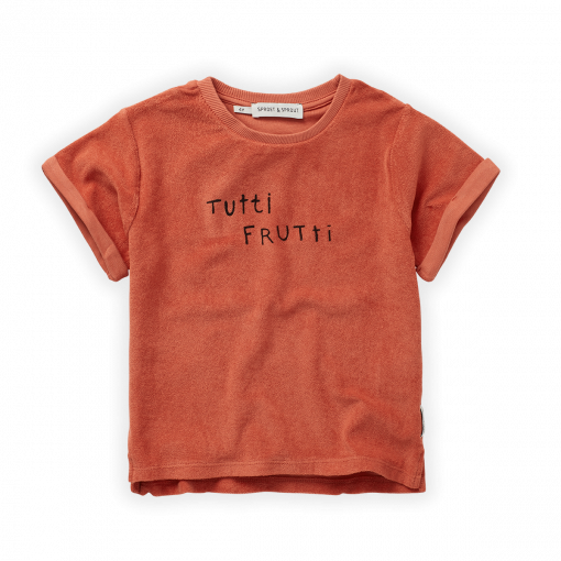 SPROET & SPROUT - Terry T-Shirt, TUTTI FRUTTI, Langoustino, Bio Baumwolle (6J.)
