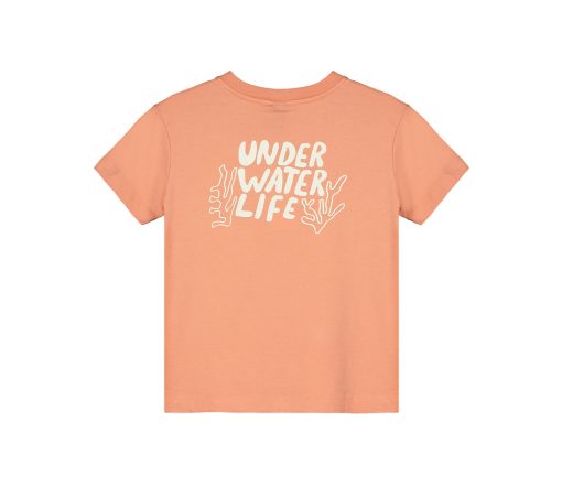 BONMOT ORGANIC - T-Shirt "UNDER WATER LIFE", Terracotta, Biobaumwolle (4-5J.) – Bild 2