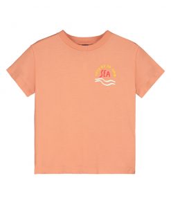 BONMOT ORGANIC - T-Shirt "UNDER WATER LIFE", Terracotta, Biobaumwolle (4-5J.)