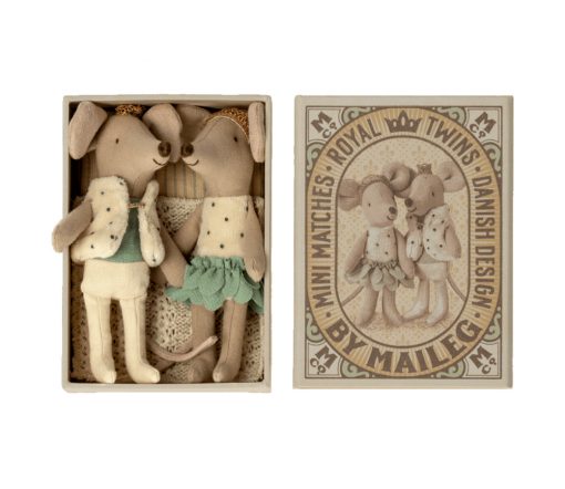 Maileg -  Königliche Zwillingsmäuse, Kleine Schwester und Bruder in Box – Bild 2