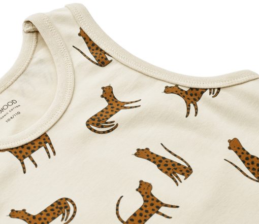Liewood -  Unterhemd "FARIS", 2er Pack, Leopard, Biobaumwolle – Bild 4