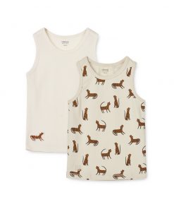 Liewood -  Unterhemd "FARIS", 2er Pack, Leopard, Biobaumwolle