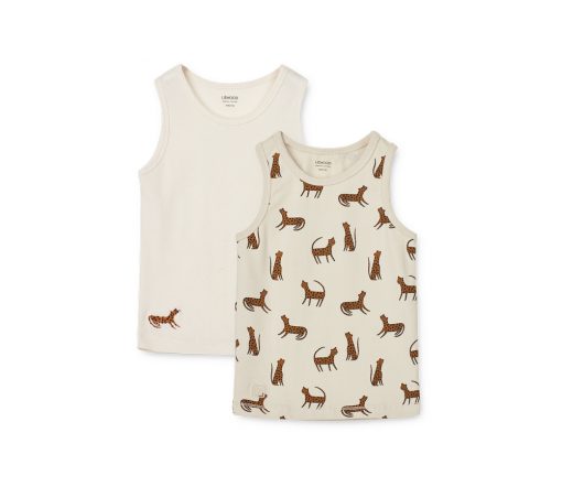Liewood -  Unterhemd "FARIS", 2er Pack, Leopard, Biobaumwolle