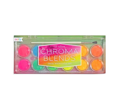 OOLY - Aquarellfarbenset Neon "Chroma Blends", 12 Farben