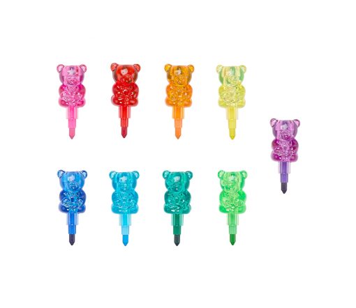 OOLY - Buntstifte 9er Set, Bunch O’ Bears Gummy Bear Stacking Crayons – Bild 2