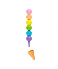 OOLY - Buntstifte "Rainbow Icecream Scoop", radierbar mit Vanilla Duft, 6er Set